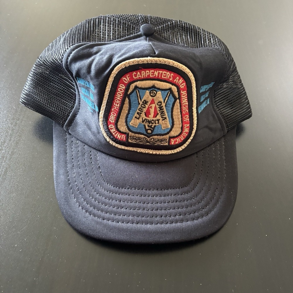 Carpenters Local 106 Des Moines, Iowa Union Hat Black SnapBack Pro Fit USA Made